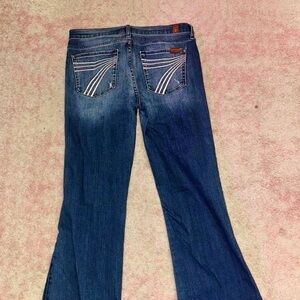 7 For All Mankind Dark Blue Flare Jeans